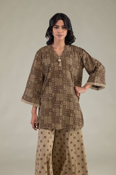 Printed | Cambric | Short V-Neck Kurta | USD 35.00