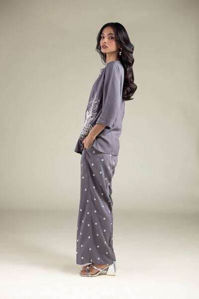 Embroidered | Viscose | Trousers | USD 35.00