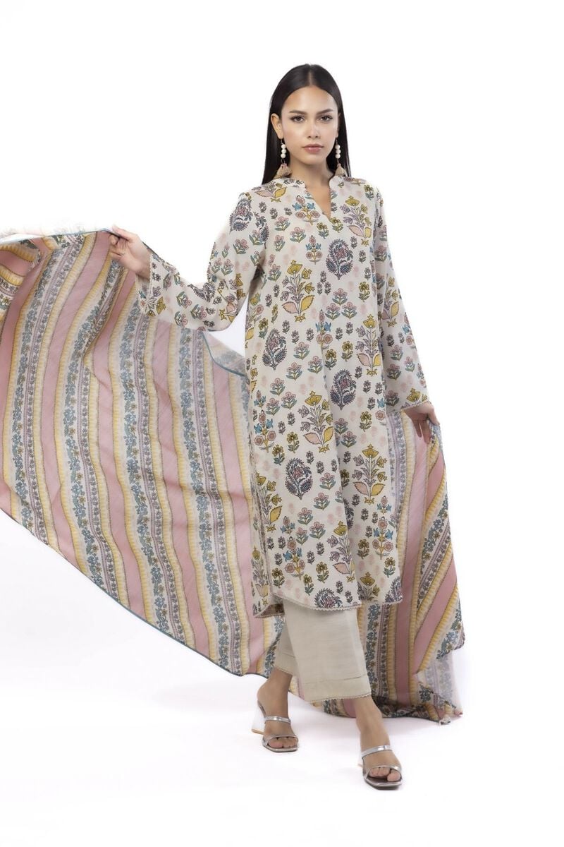 Printed | Khaddar | Tailored 3 Piece | USD 22.50