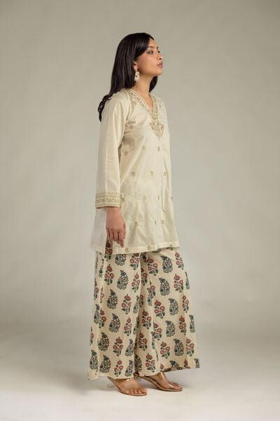 Embroidered | Cambric | Printed Cambric Pants | USD 30.00