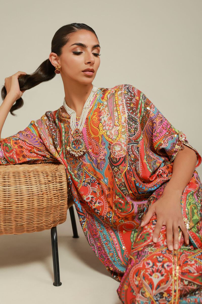 Embroidered | Raw Silk | 2 Piece Co-ord Set | Top and Bottom | USD 85.00