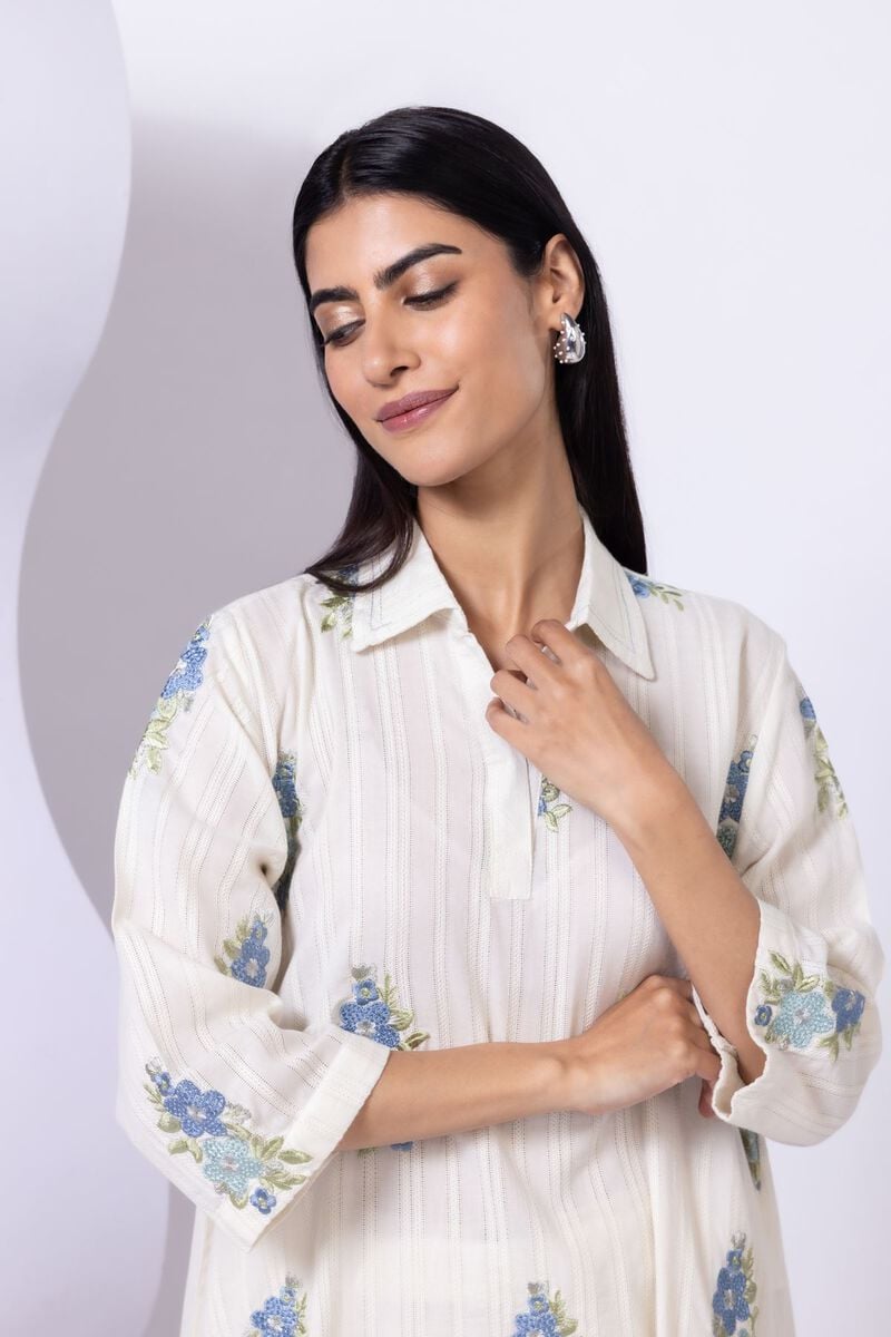 Embroidered | Leno | Kurta | USD 10.50