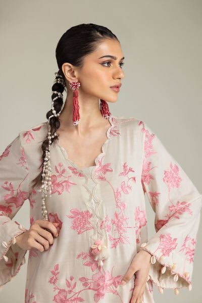 Embroidered | Raw Silk | Long Silk Kurta | USD 70.00