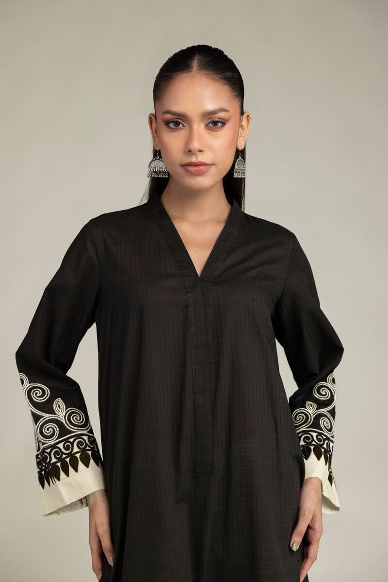 Embroidered | Cotton Dobby | Long Cotton Kurta | USD 45.00