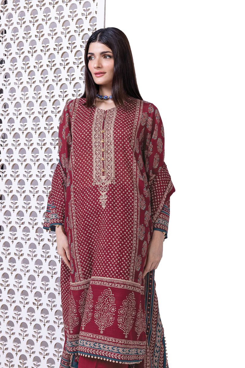 Embroidered | Light Khaddar | Tailored 3 Piece | null
