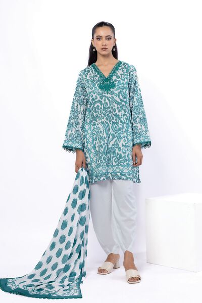 Embroidered | Cambric | Tailored 3 Piece | USD 22.50