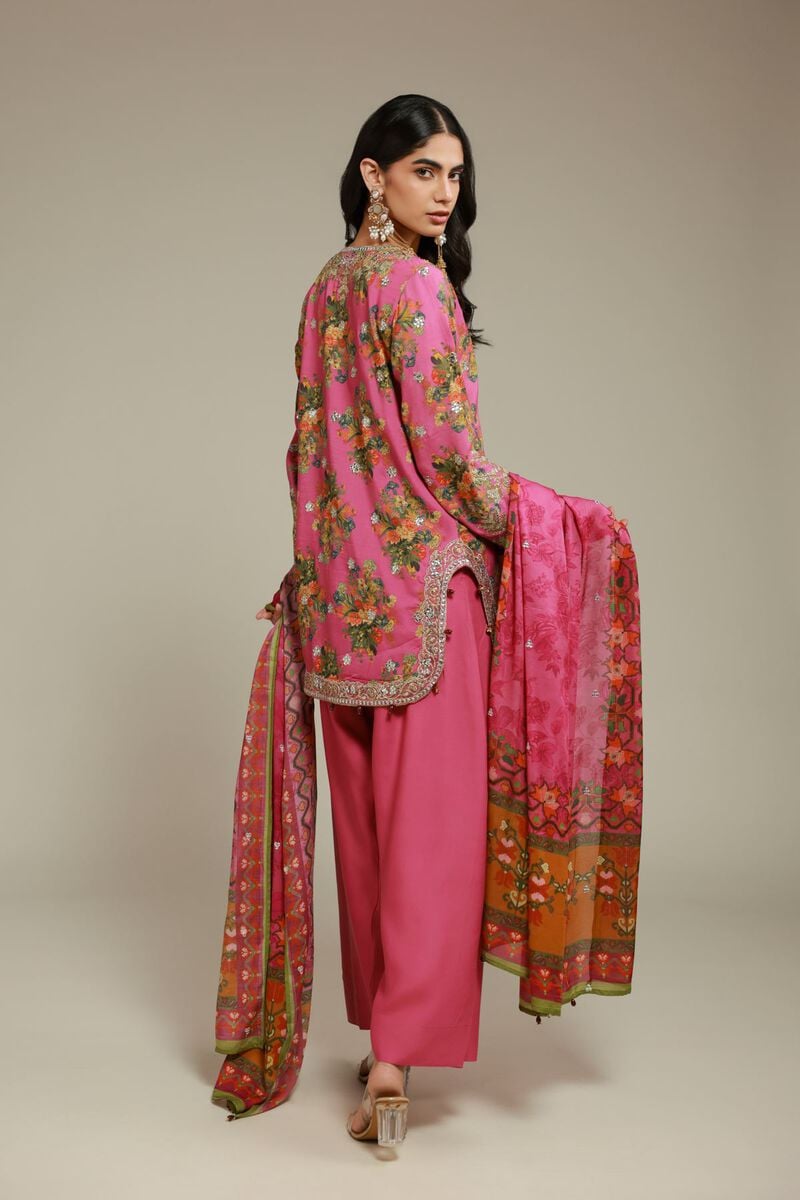 Embroidered | Raw Silk | 3 Piece Co-ord Set | USD 145.00