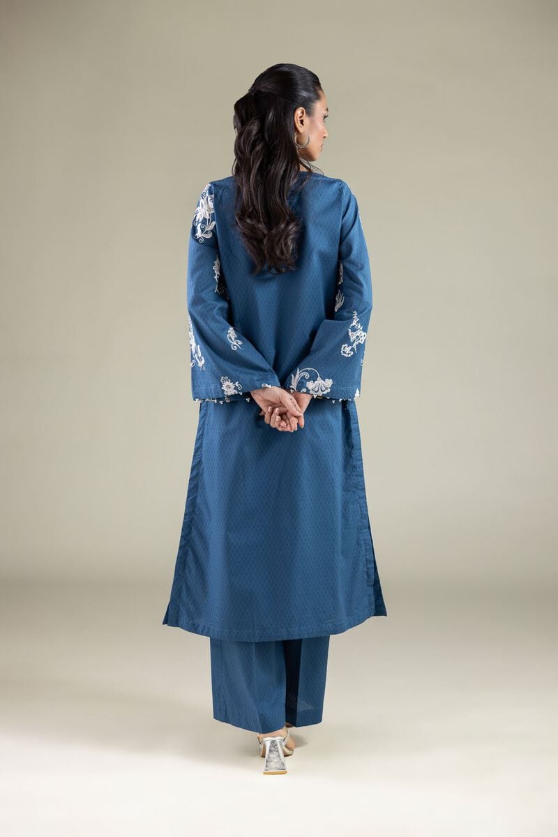 Embroidered | Cotton Dobby | Floral Embroidered Kurta | USD 40.00