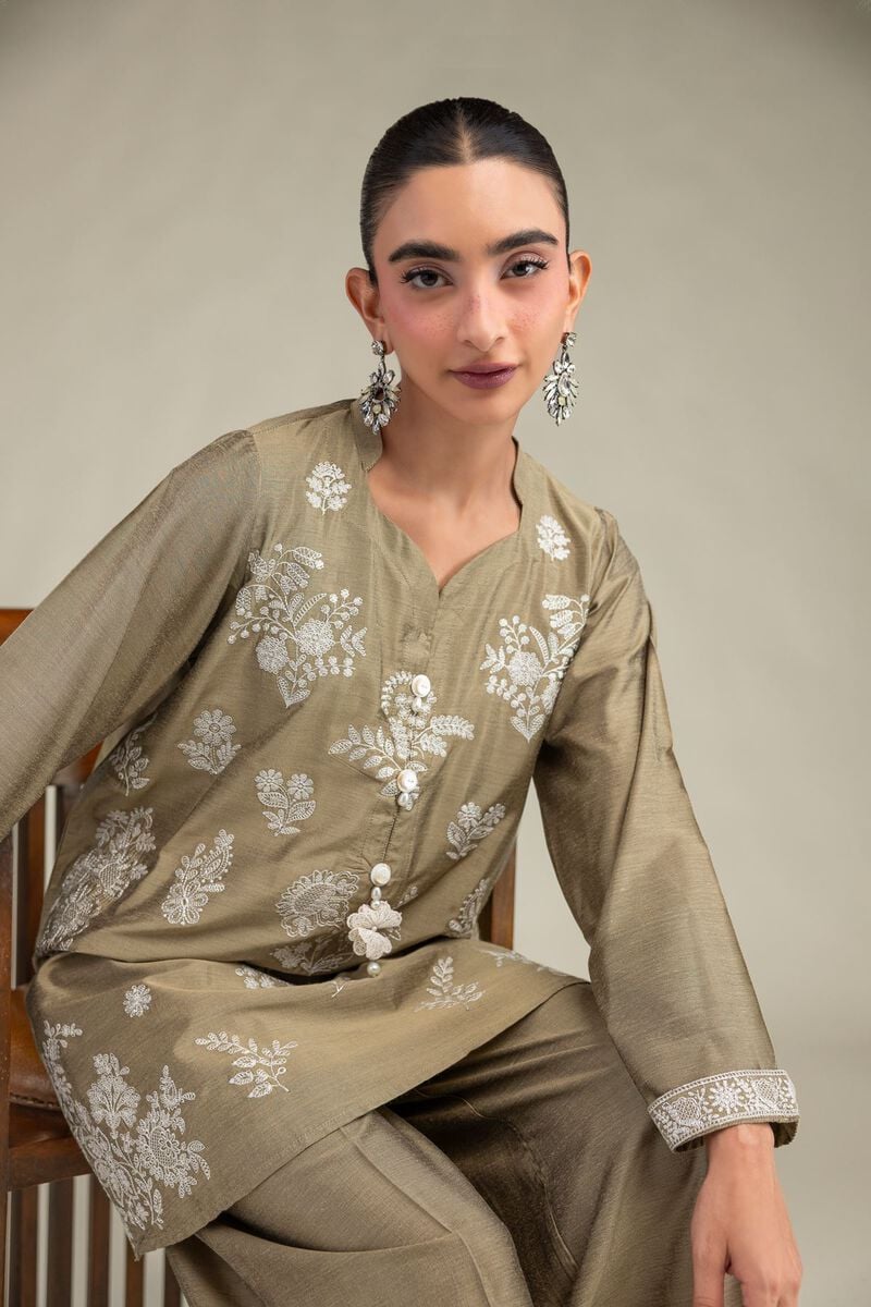 Printed | Raw Silk | Floral Silk Kurta | USD 55.00