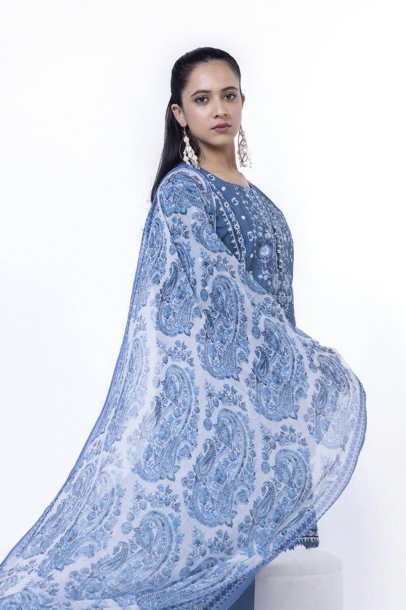 Embroidered | Textured Cotton | Tailored 3 Piece | USD 35.00