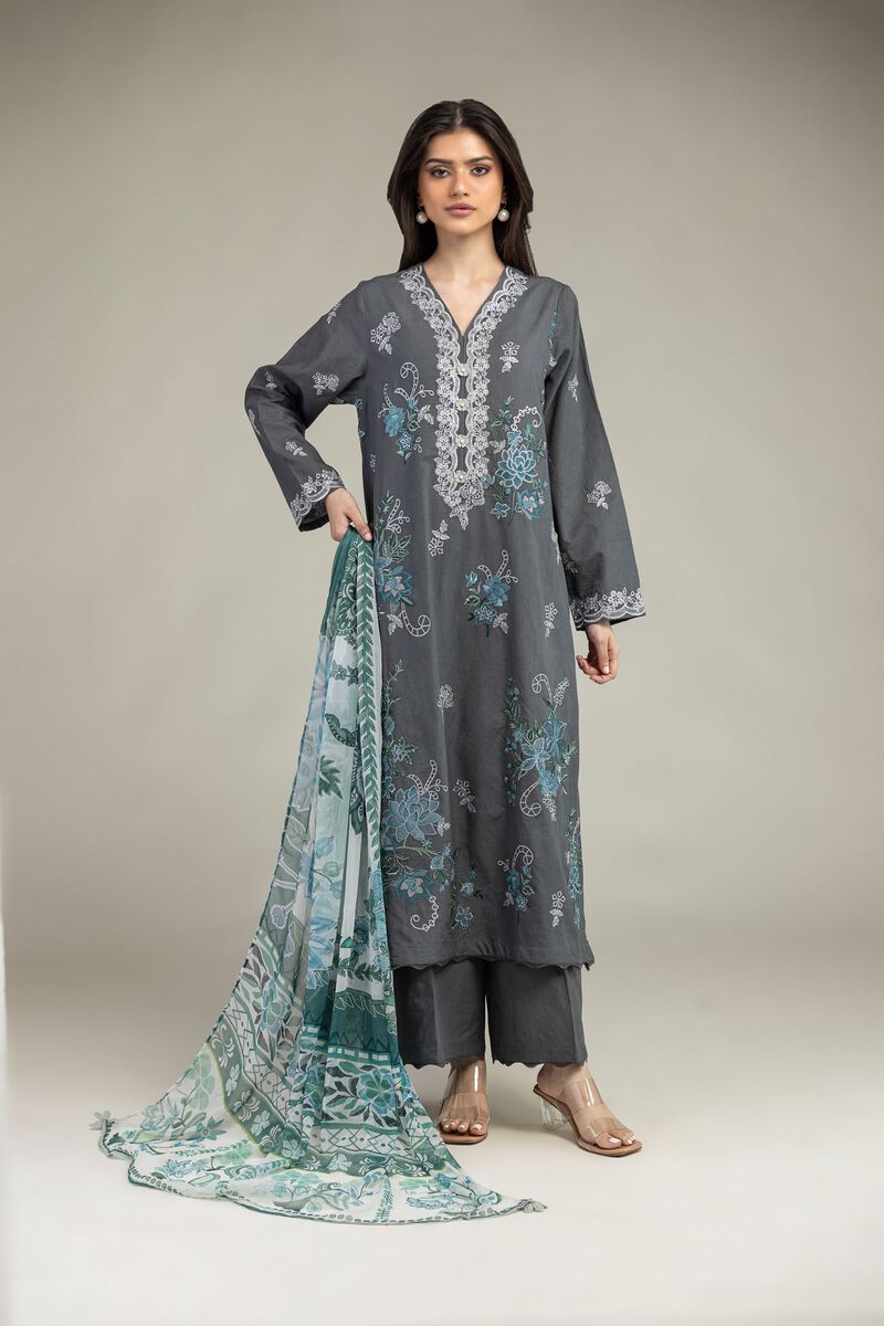 Embroidered | Cambric | Cambric Tailored 3-Piece | USD 85.00