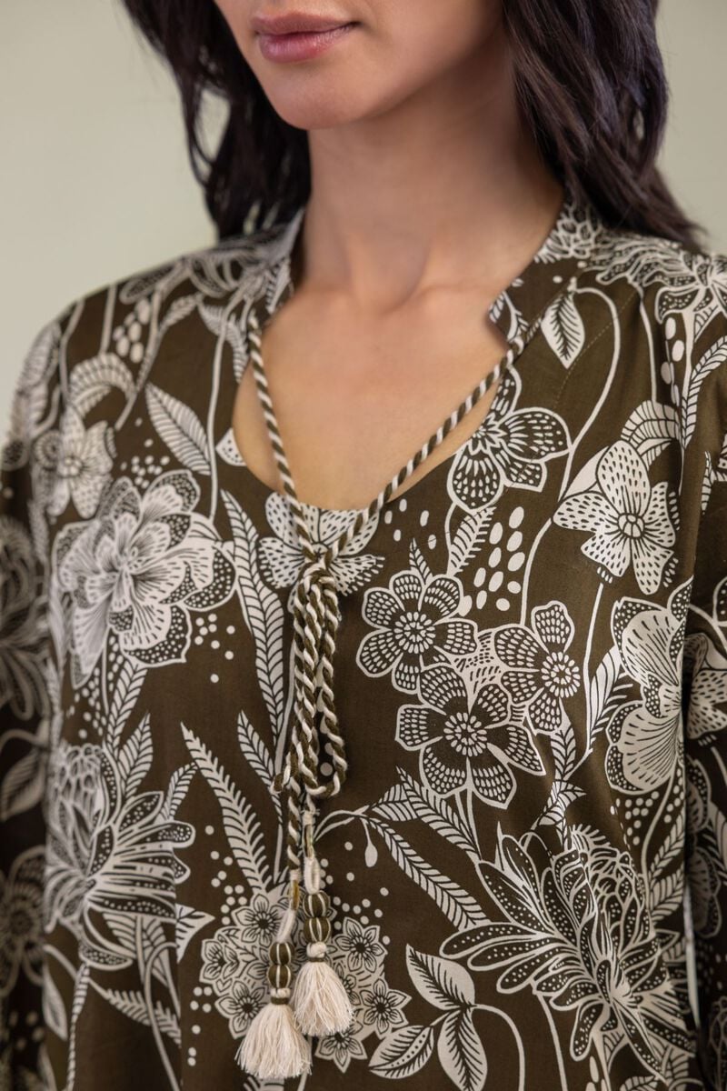 Printed | Cambric | Floral Longline Kurta | USD 30.00