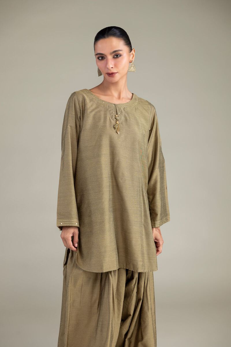Dyed | Mesuri Silk | Short Solid Kurta | USD 35.00