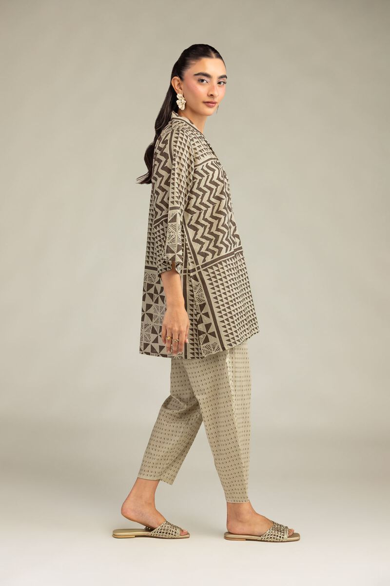 Printed | Cambric | Beige Printed Pants | USD 30.00