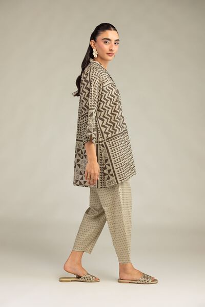 Printed | Cambric | Beige Printed Pants | USD 30.00