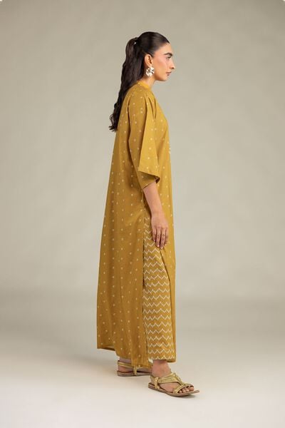 Printed | Cambric | Mustard Cambric Pants | USD 30.00