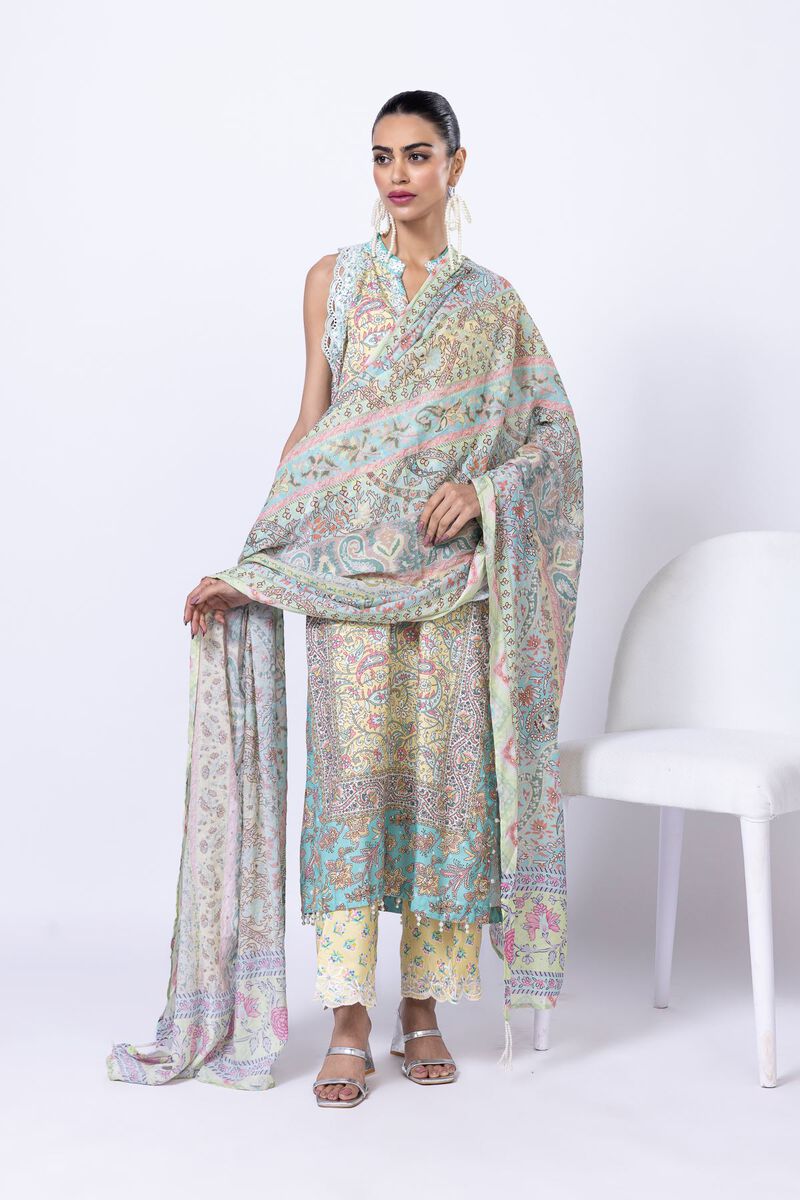 Embroidered | Light Oak Silk | Dupatta | null