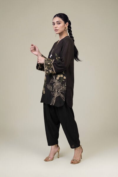 Embroidered | Raw Silk | Solid Silk Pants | USD 35.00