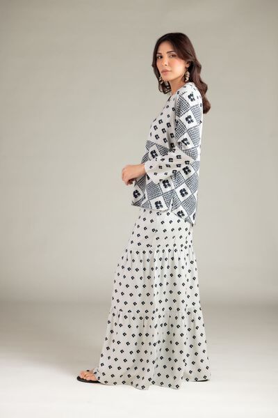 Embroidered | Viscose Crepe | Trousers | USD 30.00