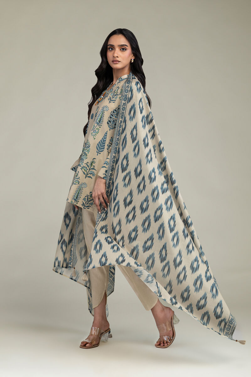 Printed | Lawn | Beige Lawn Dupatta | USD 30.00