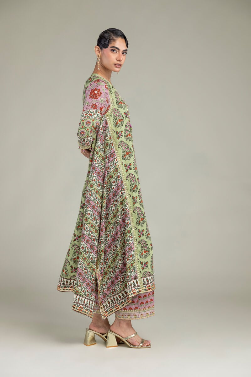 Embroidered | Raw Silk | Silk Floral Pants | USD 35.00