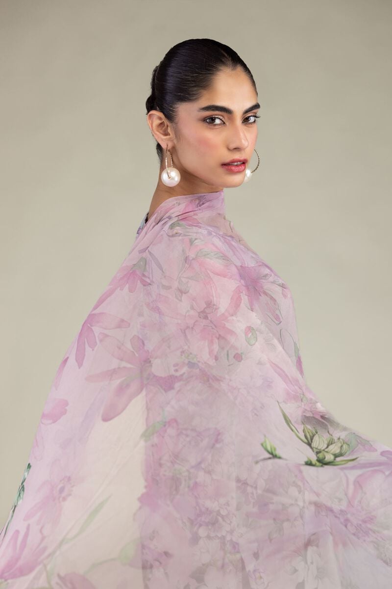 Embroidered | Chiffon | Floral Chiffon Dupatta | USD 30.00