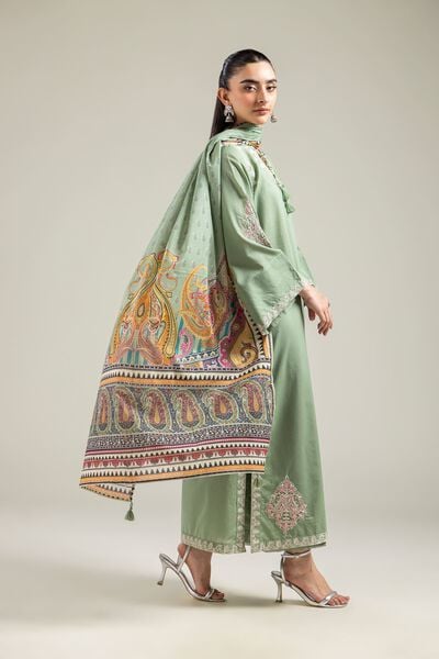 Embroidered | Mesuri | Mint Mesuri Dupatta | USD 25.00