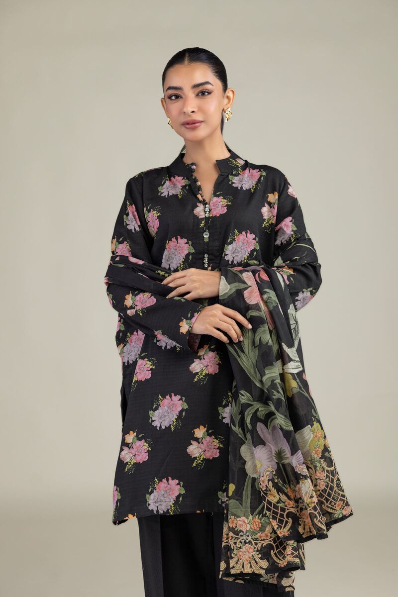 Printed | Lawn | Black Lawn Dupatta | USD 25.00