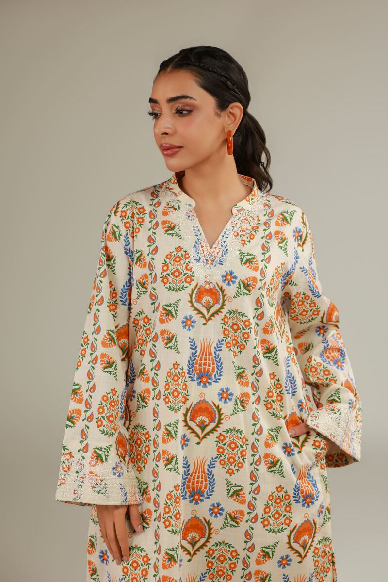 Printed | Textured Cotton | Cotton Lace Kurta | USD 35.00