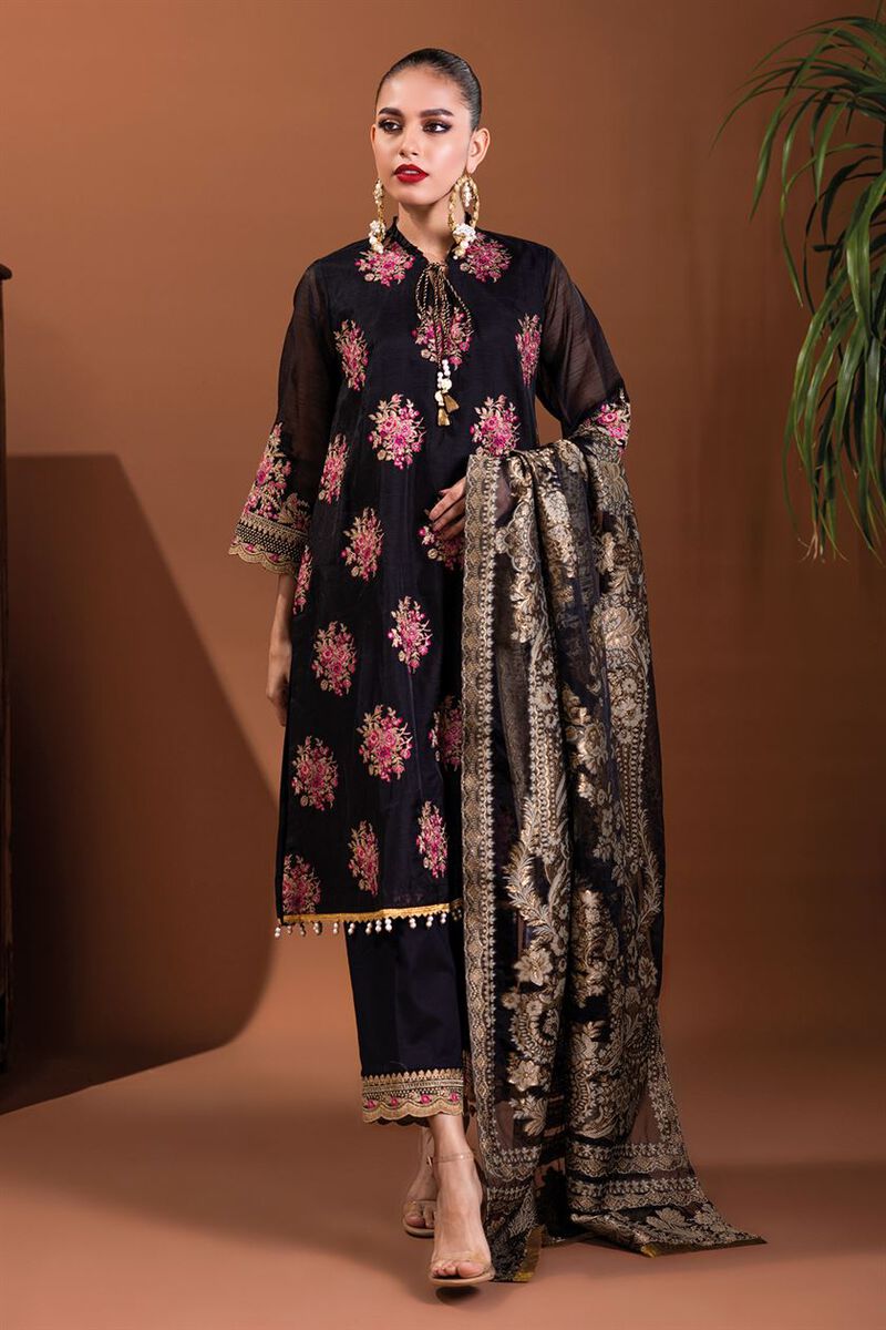 Embroidered | Polyester Organza | Fabrics 3 Piece | null