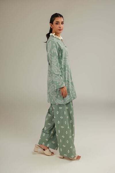 Cambric | Mint Farshi Shalwar | USD 30.00