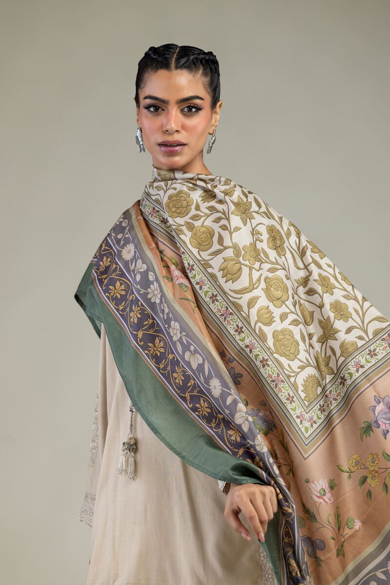 Printed | Polyester Silk | Floral Silk Dupatta | USD 30.00