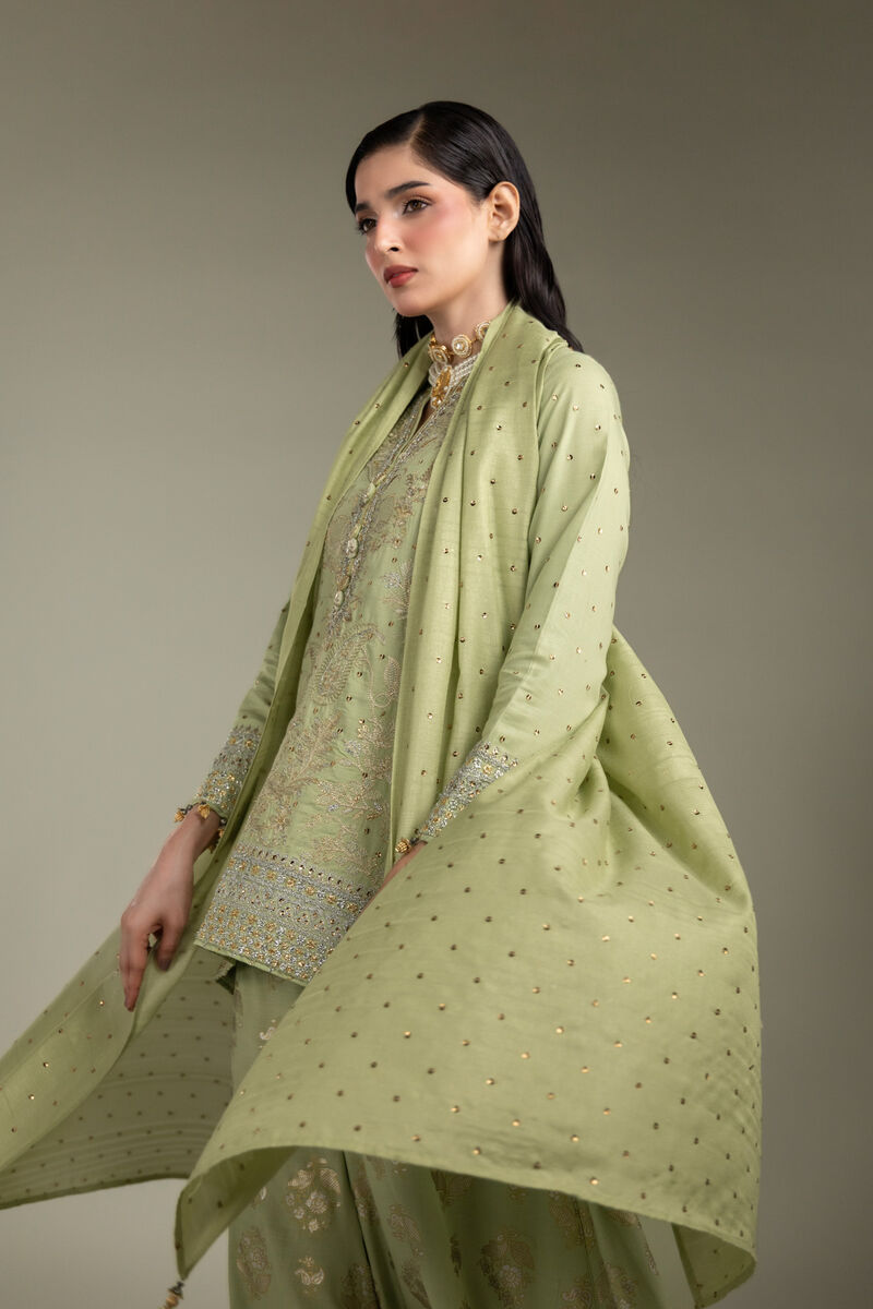 Embroidered | Raw Silk | 3-Piece Co-ord Set | USD 210.00