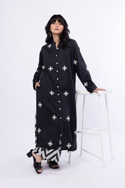 Embroidered | Double Layer Striped | Kurta | USD 40.00