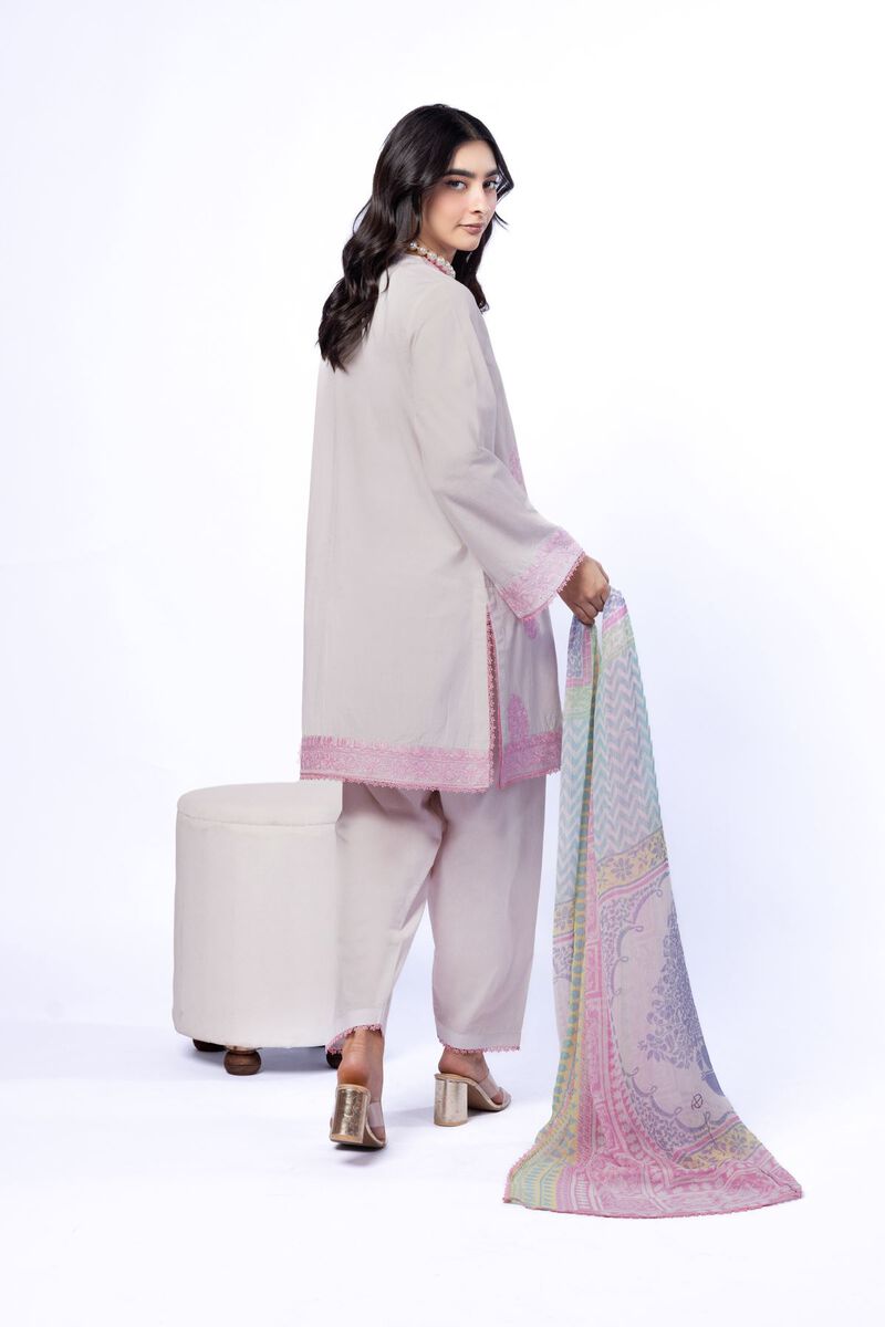 Embroidered | Cotton Dobby | Tailored 3 Piece | USD 75.00