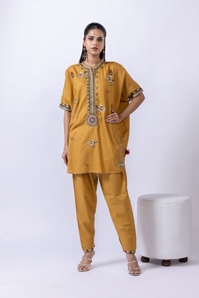 Embroidered | Cotton Dobby | Pants | USD 20.00