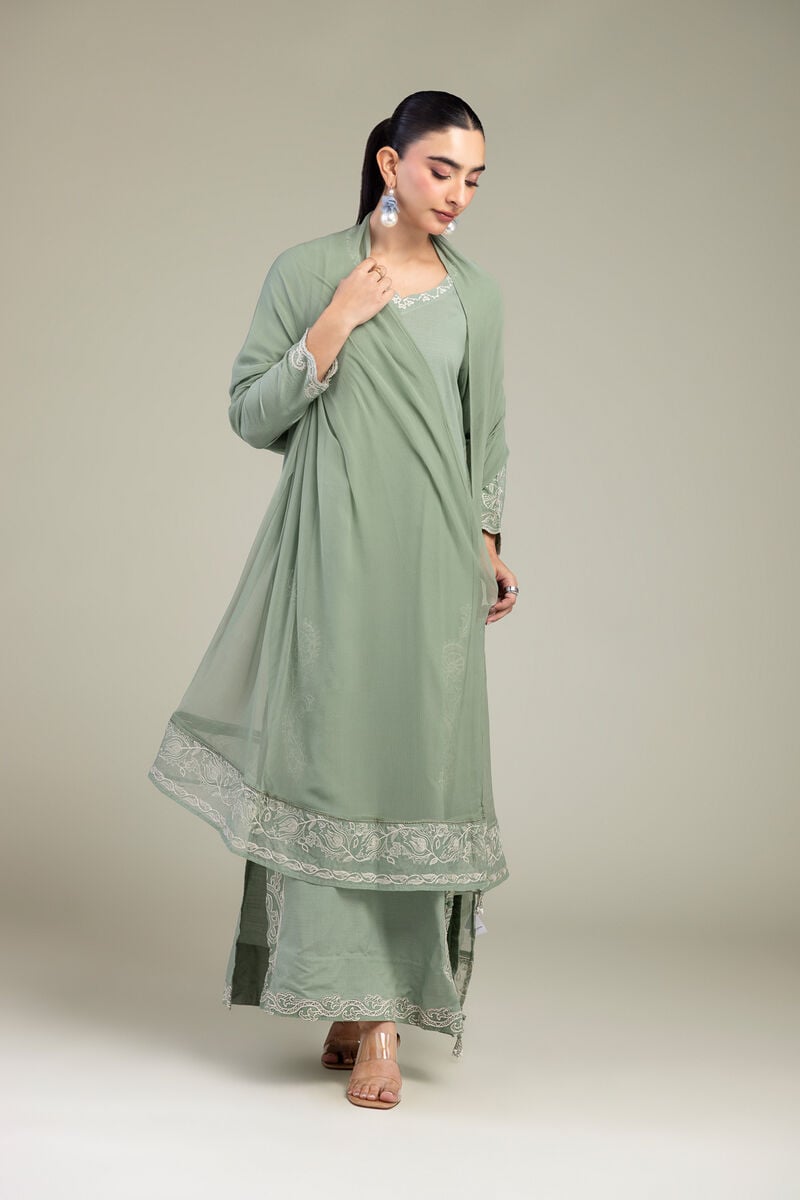 Embroidered | Chiffon | Chiffon Embroidered Dupatta | USD 40.00