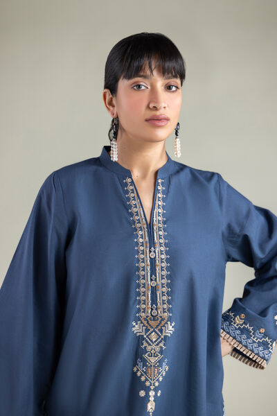 Embroidered | Cambric | Cambric Tailored Set | USD 45.00