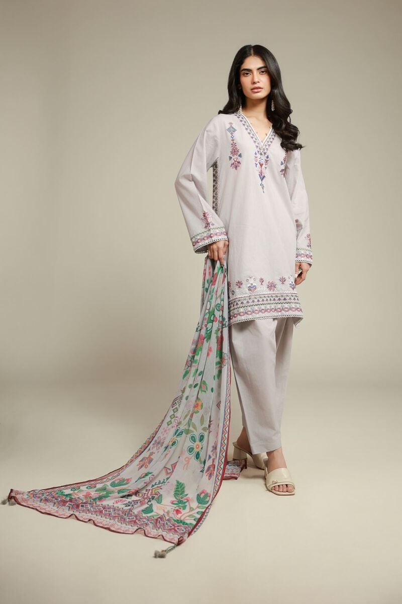 Embroidered | Cambric | Tailored Cambric 3-Piece | USD 70.00