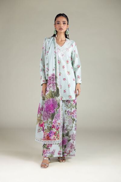 Embroidered | Cambric | Straight Floral Pants | USD 25.00