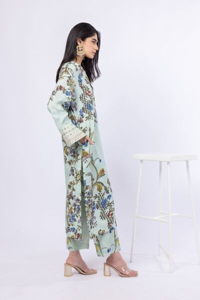 Printed | Russian Raw Silk | Pants | USD 23.00