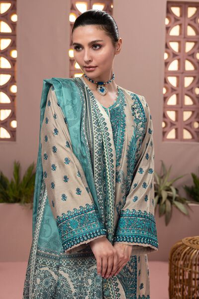 Dull Raw Silk | Embroidered | Tailored 3 Piece | USD 70.00