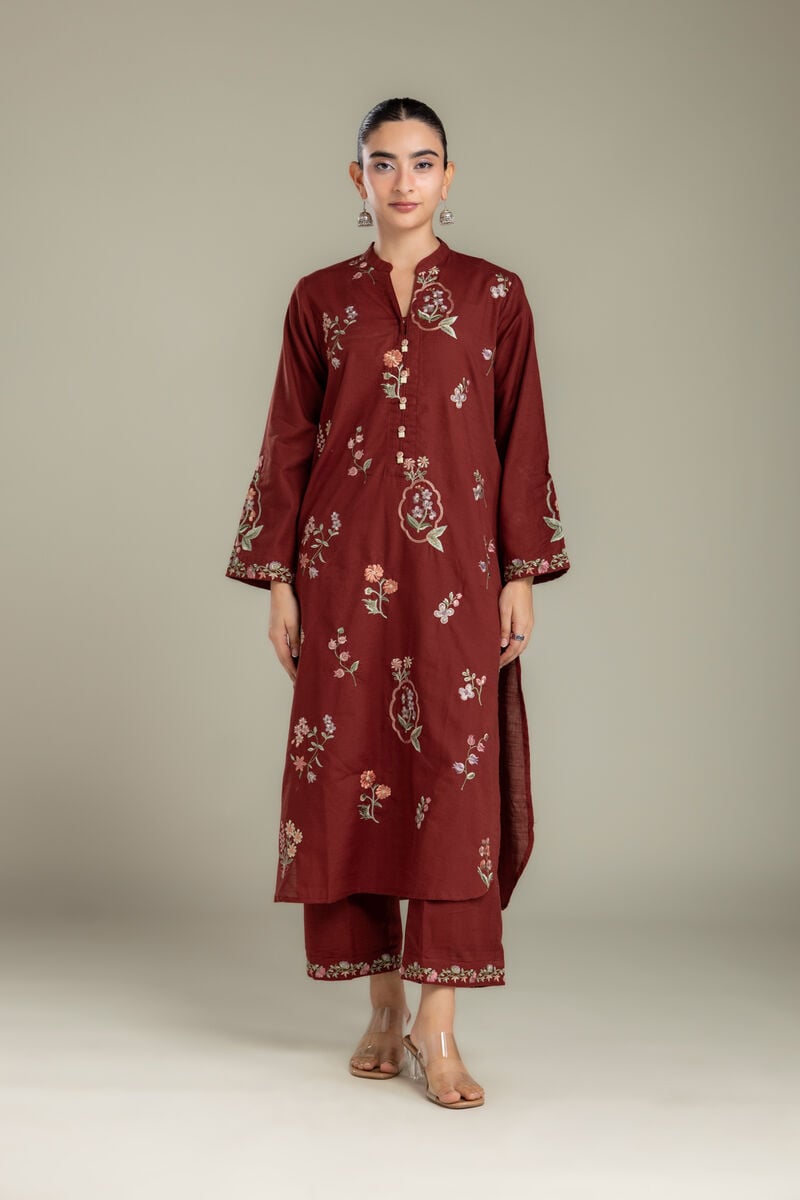 Embroidered | Light Khaddar | Fabrics 2 Piece | Top and Bottom | null