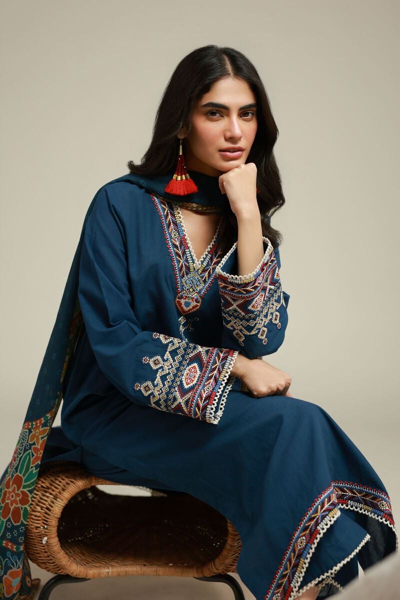 Embroidered | Cambric | Cambric 3-Piece Tailored | USD 70.00