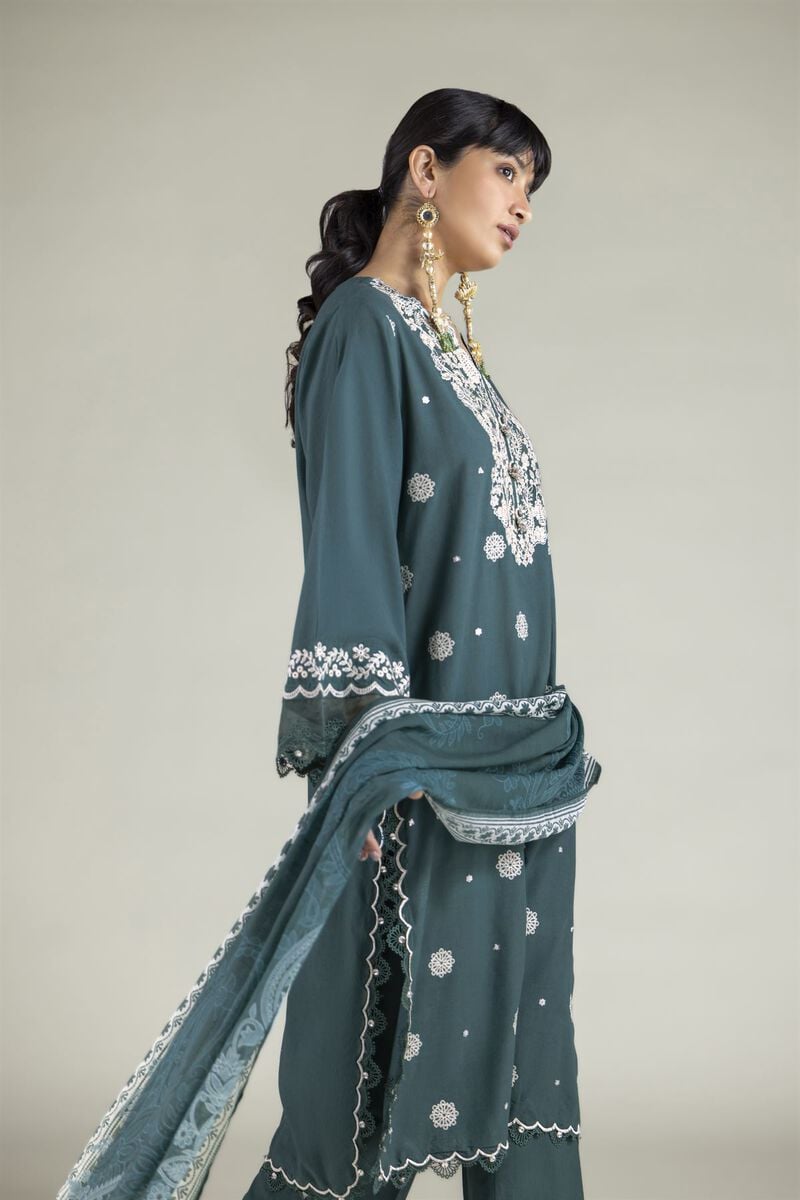 Embroidered | Cambric | Tailored 3-Piece Cambric | USD 80.00