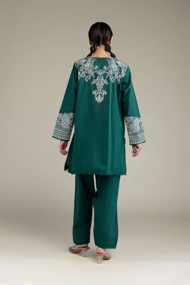 Printed | Cambric | Green Cambric Kurta | USD 40.00