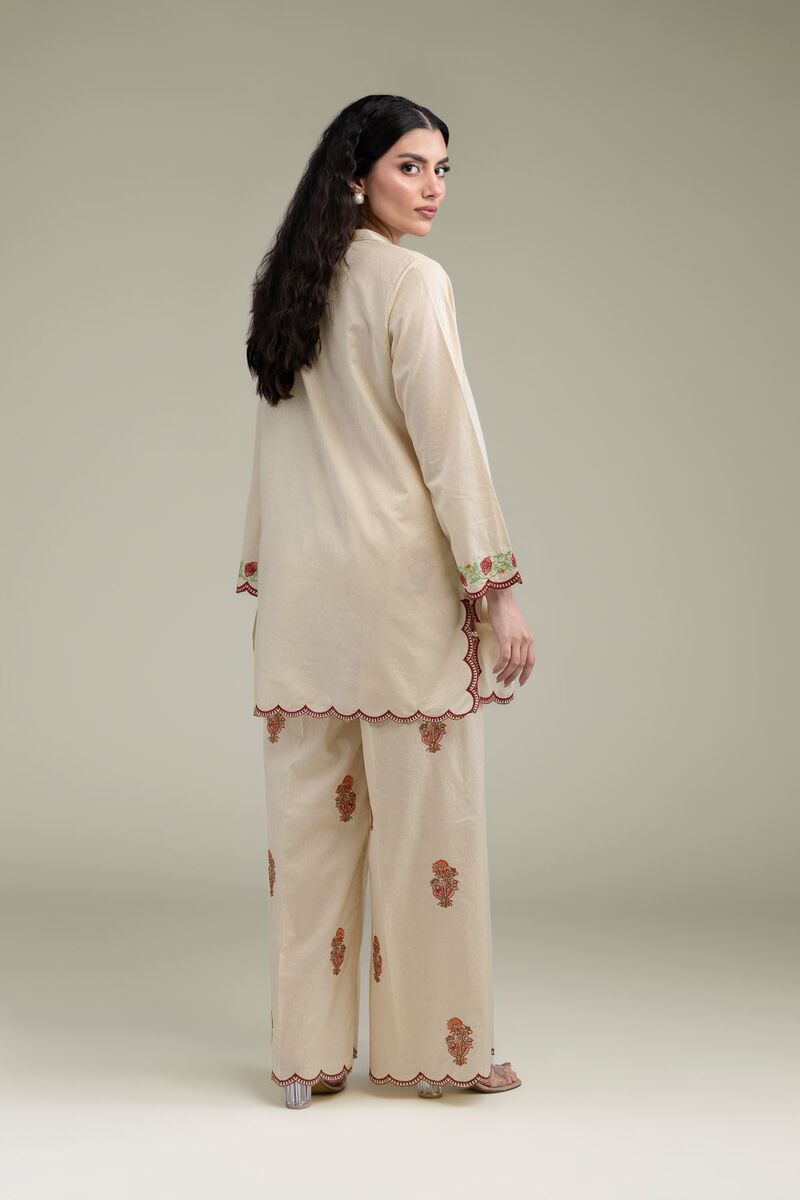 Embroidered | Cotton Dobby | Floral Cotton Kurta | USD 40.00