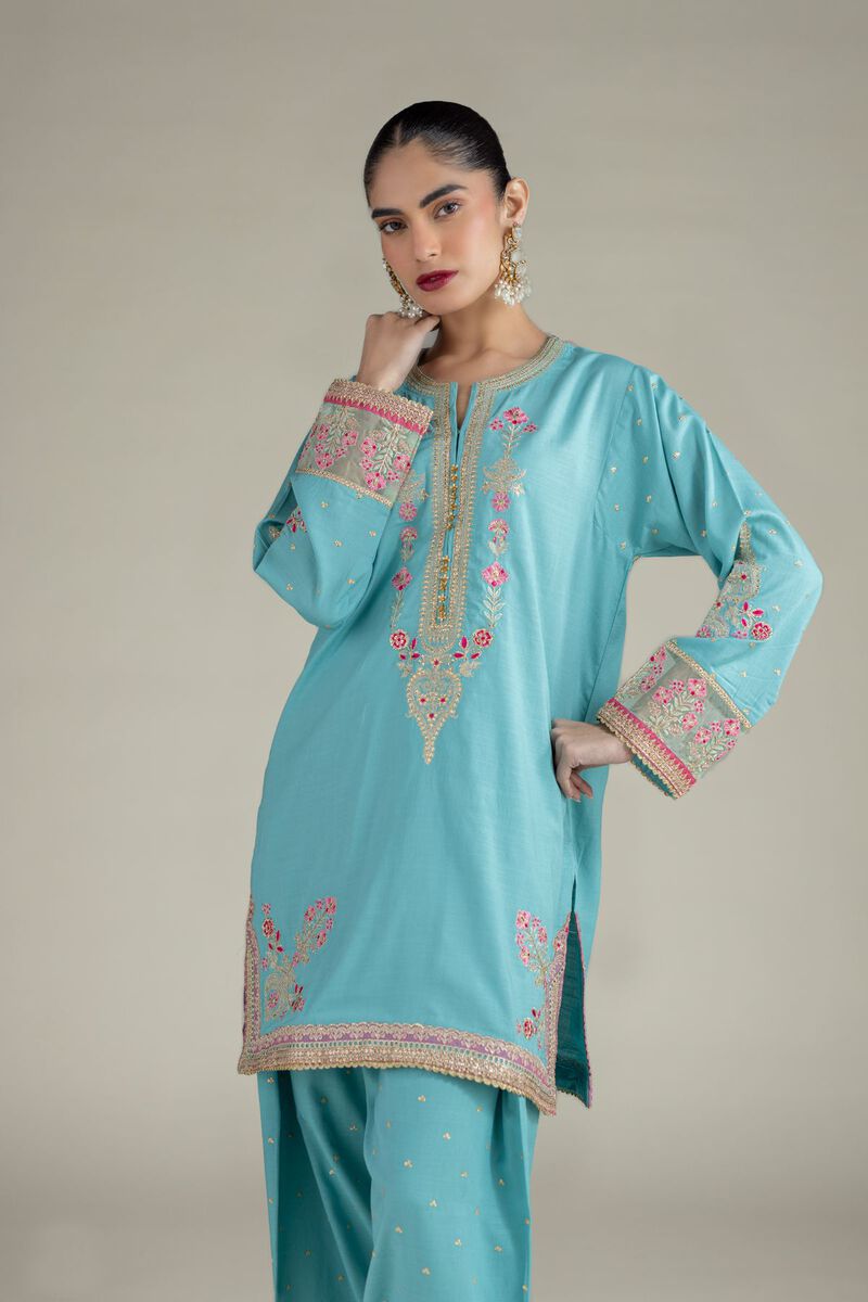 Embroidered | Raw Silk | Kurta | USD 60.00