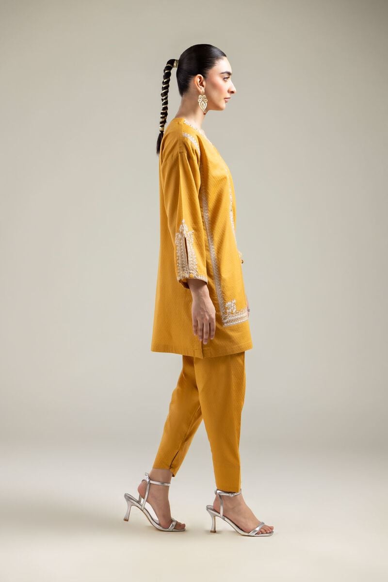 Embroidered |Cotton Dobby | Solid Mustard Shalwar | USD 25.00