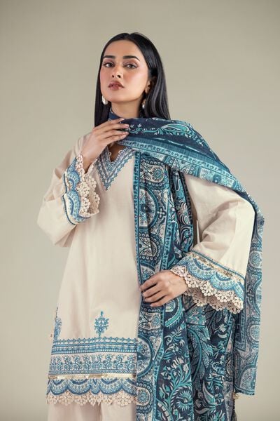 Embroidered | Cambric | Tailored Cambric Set | USD 80.00